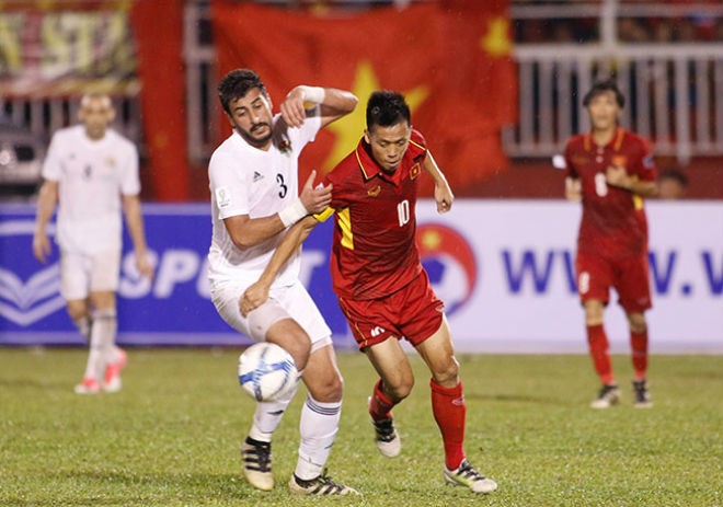 越南隊與約旦隊比賽一瞥。（資料圖來源：互聯網）