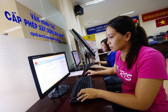 網上簽發建築許可證時間自網上開收據日起不超過15天。（圖源：年輕報）