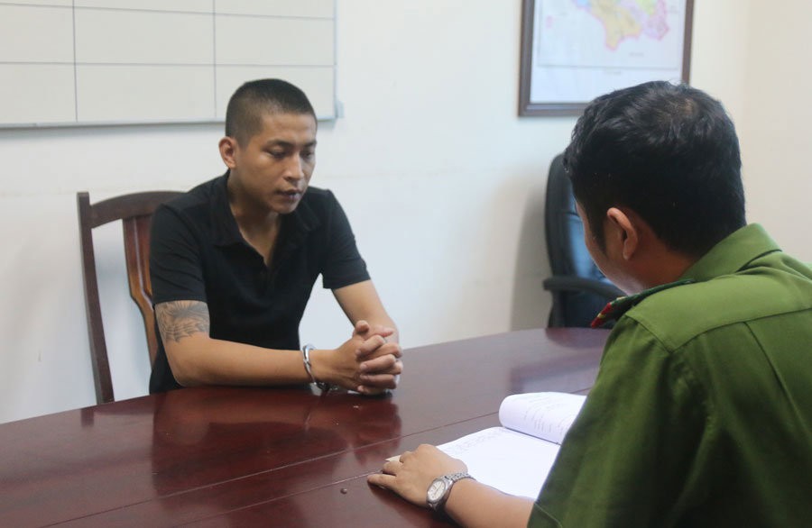 被抓獲歸案的歹徒陳英俊。（圖源：懷南）