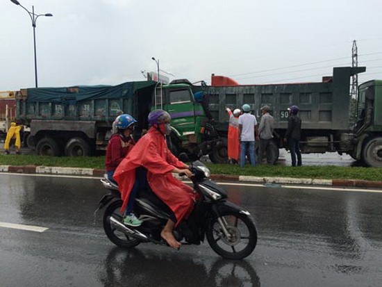 在本市發生的一起交通事故現場。(圖源：互聯網)