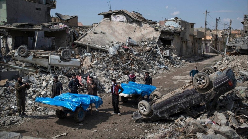 在伊拉克摩蘇爾市交戰的9個月內，造成8000名民眾死亡。(資料圖源：互聯網)