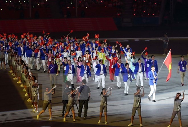 越南體育代表團。(圖源：互聯網)