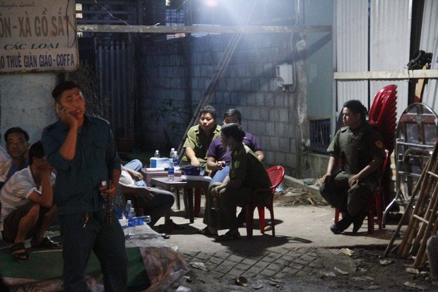 圖為案發現場。職能力量在現場進行調查取證。（圖源：互聯網）