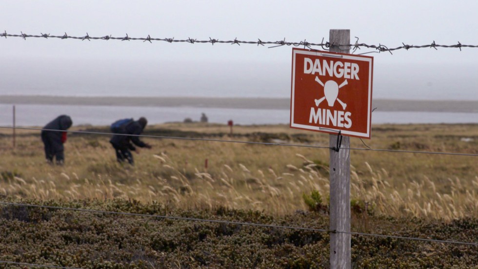 圖為地雷警告。（示意圖源：互聯網）