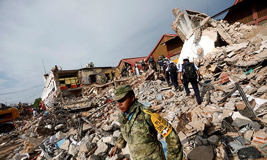 墨西哥日前大地震，造成了生命與財產的巨大損失。國家主席陳大光昨(10)日向墨西哥總統恩里克‧培尼亞‧涅托致電慰問。（圖源：路透社）