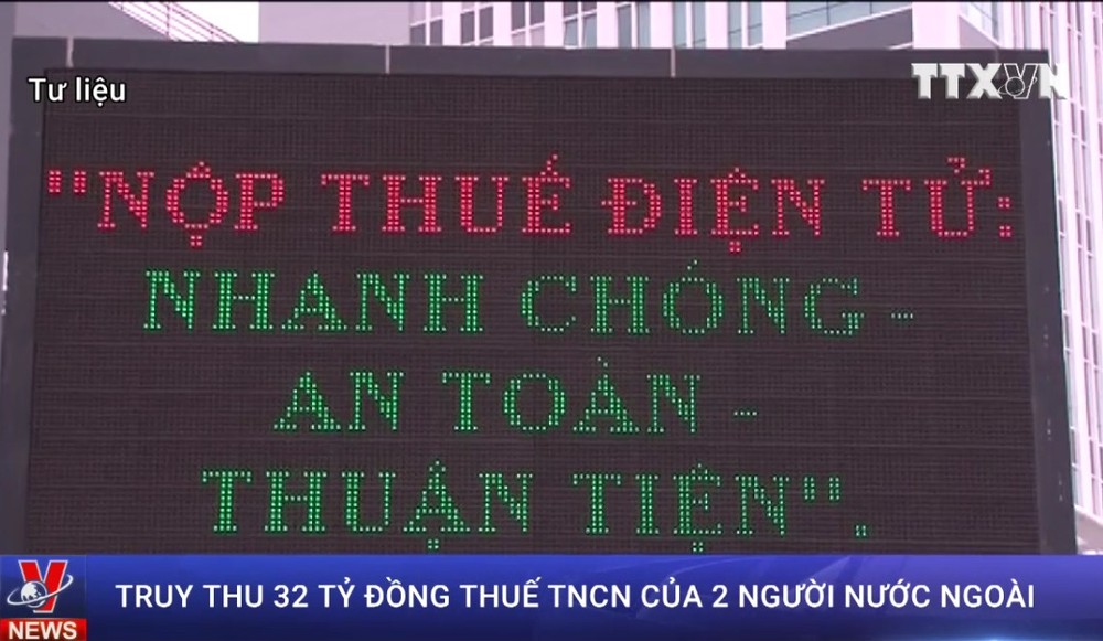 市稅務局長陳玉心表示，稅務機關已向兩名外籍人追收與處罰320億元人所得稅。。（資料圖源：越通社視頻截圖）