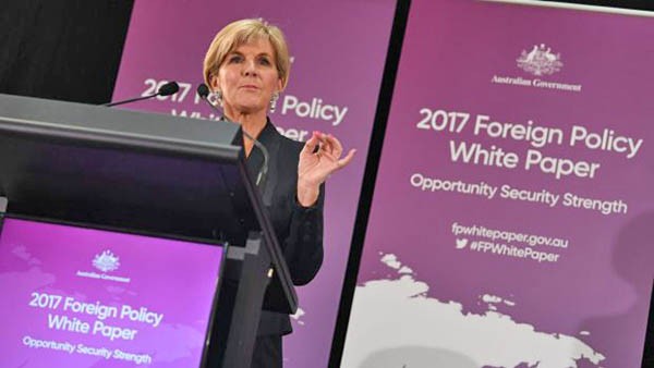 圖為澳大利亞聯邦外長畢曉普(Julie Bishop)。