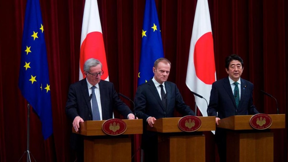日本與歐盟的經濟夥伴關係協定（EPA）談判12月8日達成了最終妥協共識。（圖源：互聯網）