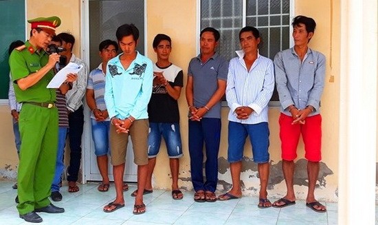 被抓獲的偷竊漁具團夥。（圖源：人民公安報）