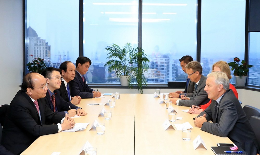 阮春福總理接見奧克蘭市長菲爾。（圖源：統一）