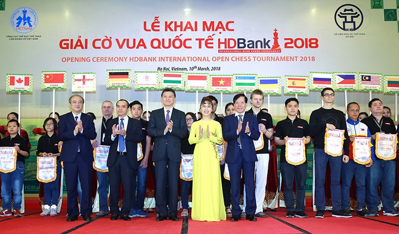 HDBank國際象棋賽開幕式。