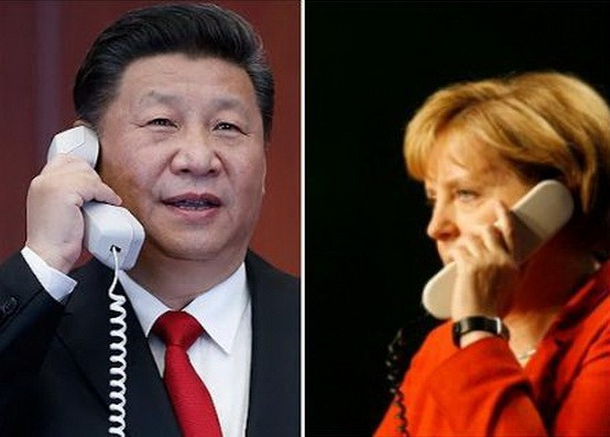 中德領導人通話。（示意圖源：互聯網）