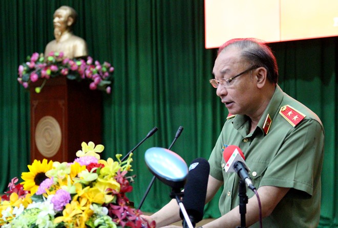 黎東風中將在會議上肯定建立國家數據庫是非常重要事項。（圖源：黎齋）