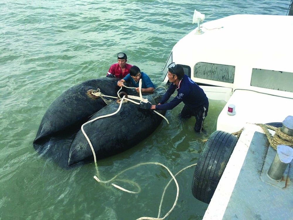 下午4時各單位開始打撈客船。