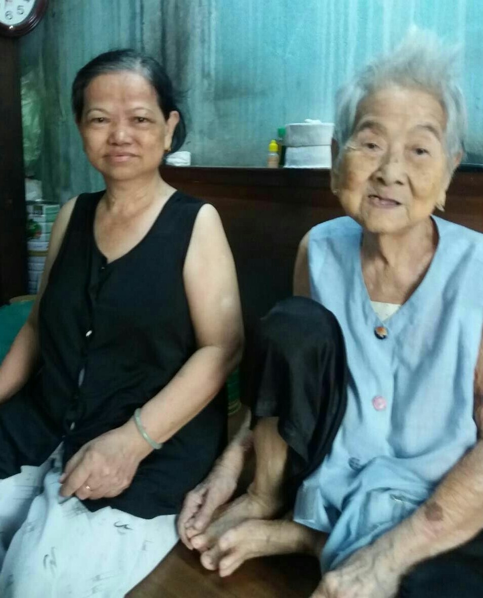 蔡玉嬌老大娘及女兒都喪失勞動力。