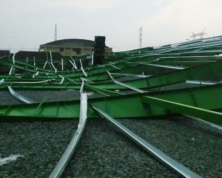 事發現場WAPS公司的廠房框架完全倒塌。（圖源：陳玄）