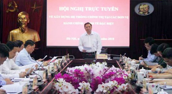 中央組織部長范明政主持會議。（圖源：PV）