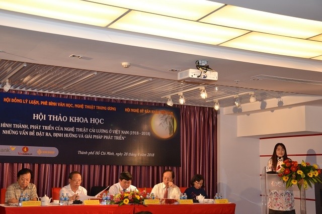 圖為“越南改良劇一個世紀形成與發展(1918年至2018年)及相關問題、導向與發展措施”研討會一瞥。（圖源：孟好）