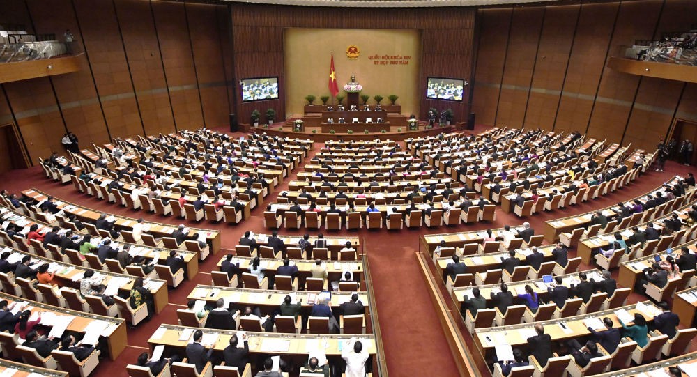 第十四屆國會第五次會議現場一瞥。（圖源：阮樂）