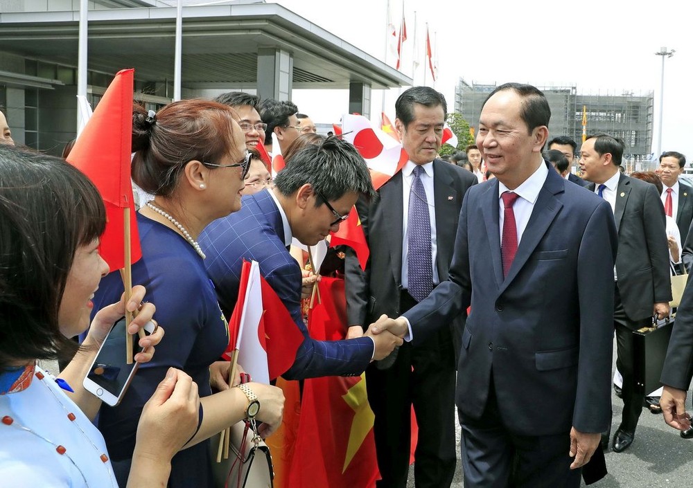 國家主席陳大光抵達日本東京羽田機場。（圖源：顏創）
