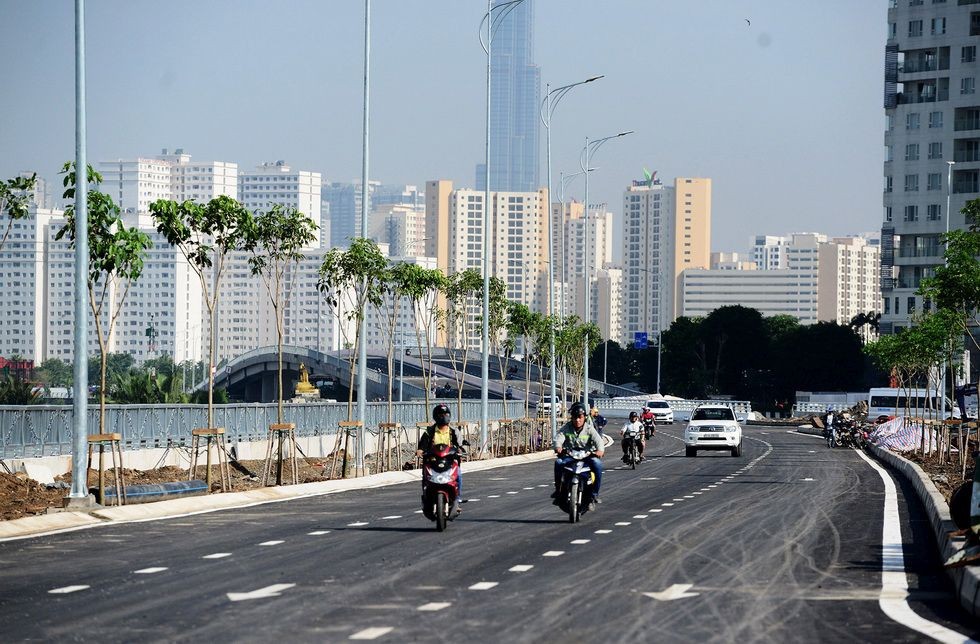 連接鑽石島橋建成通車。（圖源：Zing）