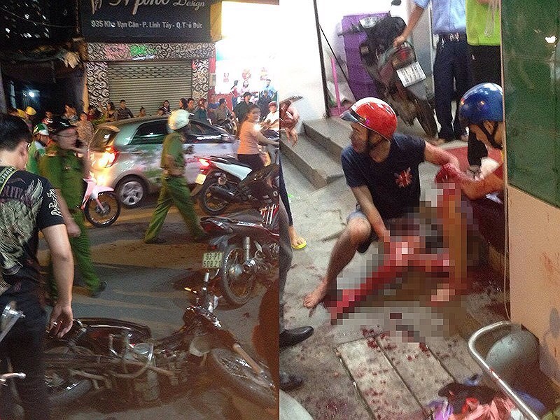 在守德郡玲炤坊柯萬斤街上發生的一起搶劫事件 現場。