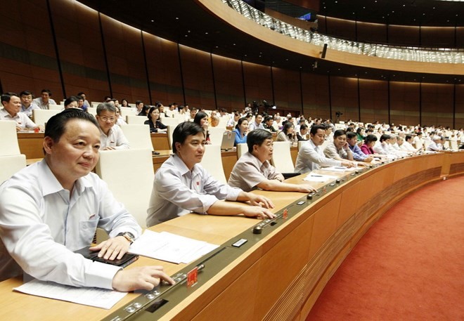 國會代表按鈕表決通過《測量與地圖法》草案。（圖源：文牒）