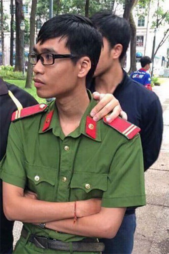 冒充公安企圖擾亂治安的歹徒阮鴻泰。（圖源：公安機關提供）