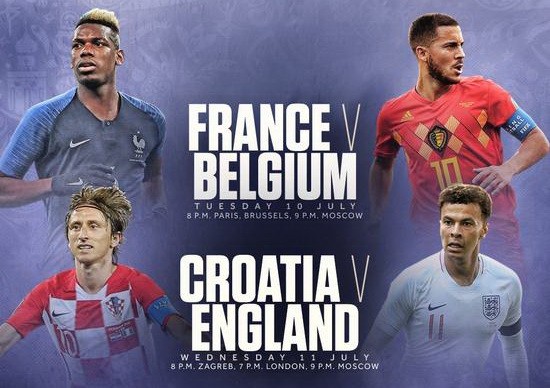 四強對陣。（圖源：互聯網）