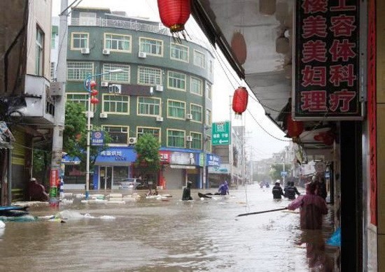 福建省寧德市霞浦牙城鎮區海水倒灌。（圖源：互聯網）