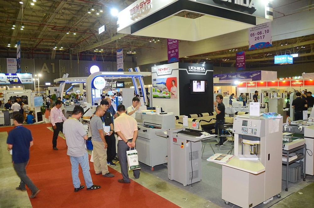 圖為2017年Vietnam Print Pack FoodTech 展覽一隅。