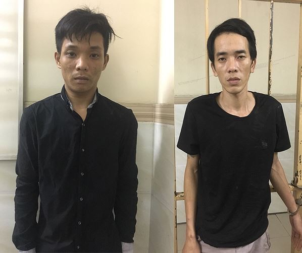 被抓獲的兩名劫匪。（圖源：公安機關提供）