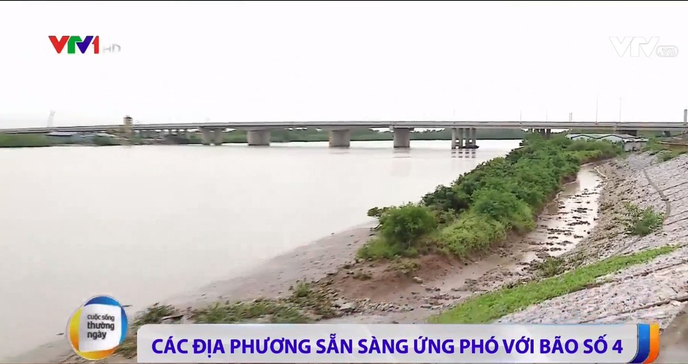 紅河平原、北部山區及中部北面各省積極應對４號颱風。（圖源：VTV視頻截圖）