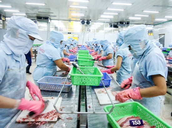 我國企業加工水產品出口。