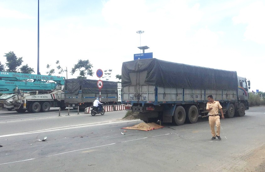 交通事故現場。（圖源：明慧）