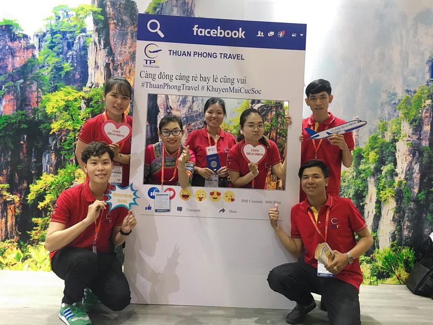 順捷旅行社展位一隅。