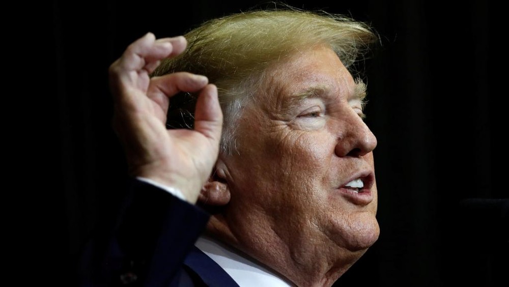 特朗普9月7日在Sioux Falls發表演說。（圖源：路透社）