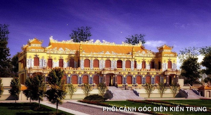 順化古都建中殿配景圖。（圖源：順化古都遺跡保護中心）