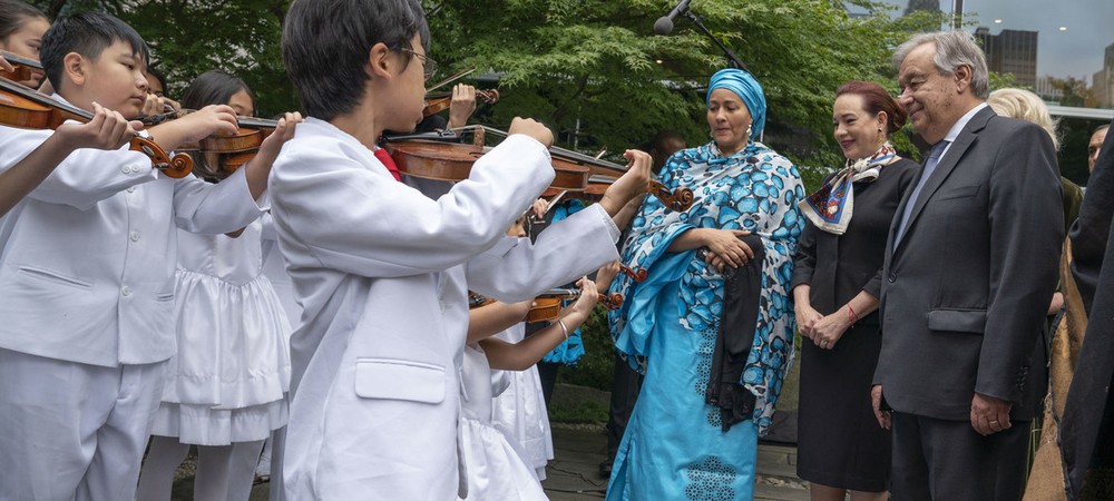 古特雷斯秘書長出席“國際和平日”紀念活動。（圖源：聯合國）
