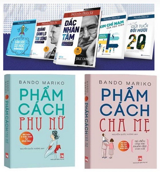 由已故學者阮憲黎編譯的若干心靈勵志書，以及日本阪東真理子執筆的《女性的品格》、《父母的品格》。