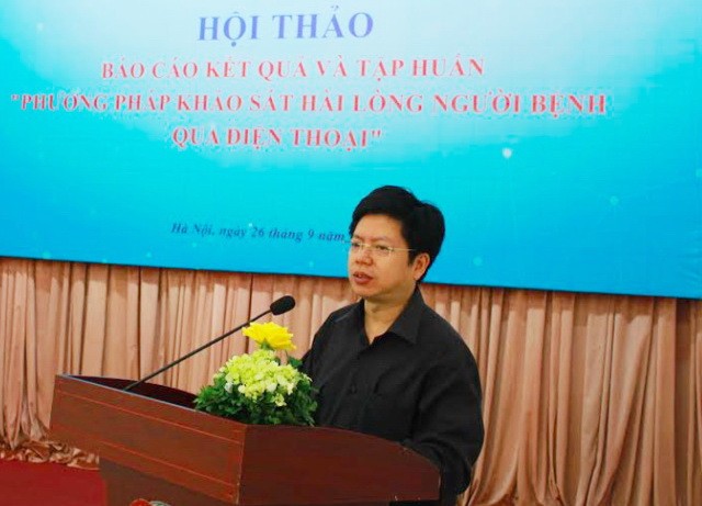 衛生部診治病管理局副局長阮仲科致開幕詞。（圖源：視頻截圖）