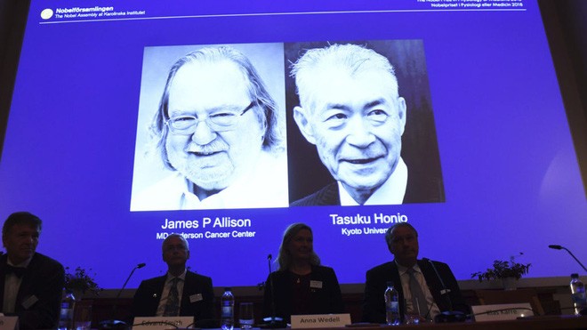 研究免疫療法抗癌 美日兩學者共享諾貝爾醫學獎。（圖源：互聯網）
