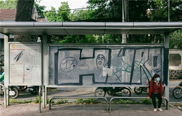 在巴士路線圖亂塗亂畫