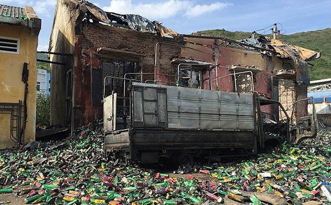 火勢熄滅後的現場。（圖源：黎潤）