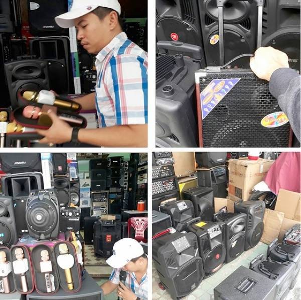 電子設備市場和網上正銷售各種廉價揚聲器。