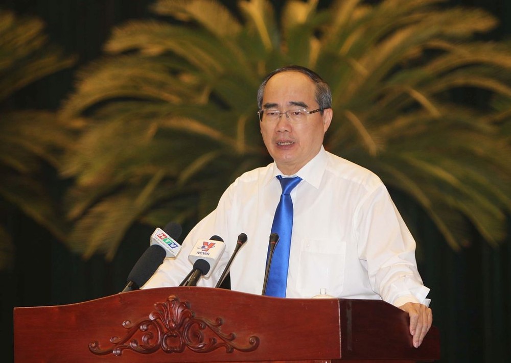 市委書記阮善仁致閉幕詞。（圖源：越通社）