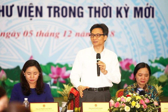 政府副總理武德膽（中）在研討會上發言。（圖源：清春）