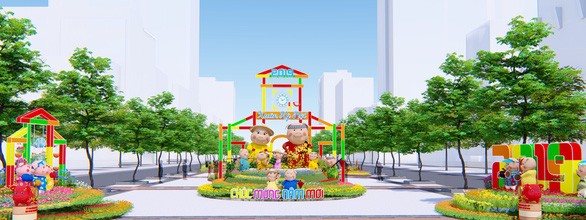 今年阮惠春花街的主題為“胡志明市渴望持續發展”。