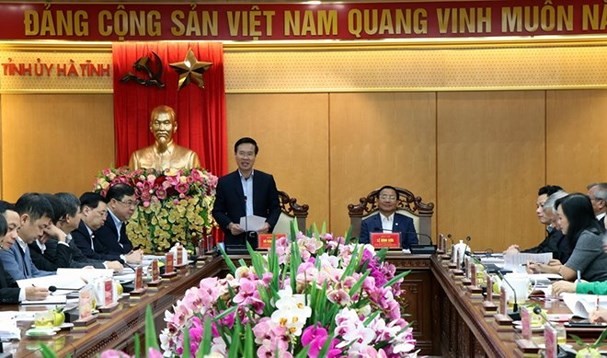 中央宣教部長武文賞在會上發表指導意見。（圖源：功祥）