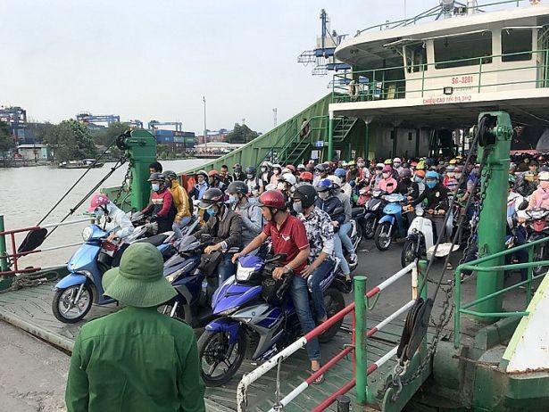 桔萊與平慶渡輪元旦期間增加班次。（示意圖源：VOV）